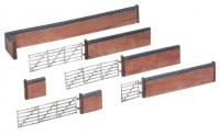 42-107 Graham Farish Scenecraft Red Brick Walls and Gate